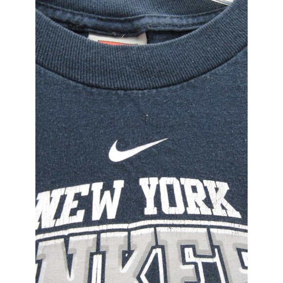 New York Yankees Shirt Boys Large Nike Center Swoosh Baseball Sportswear - Picture 5 of 12